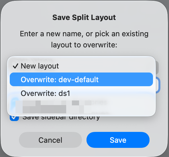 Overwrite existing layout